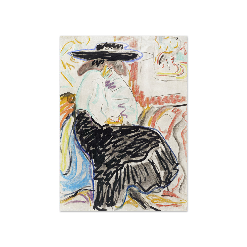 Ernst Ludwig Kirchner - Seated Woman in the Studio - Compact / Full Bleed / No Frame