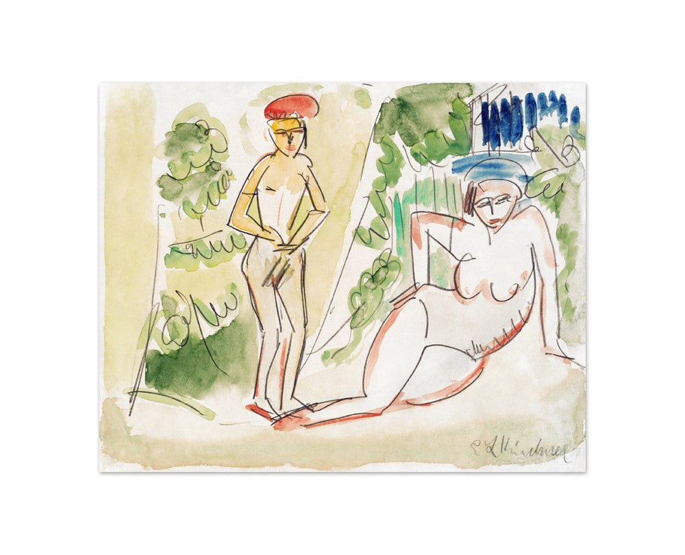 Ernst Ludwig Kirchner - Two Bathers near the Woods - Compact / Full Bleed / No Frame