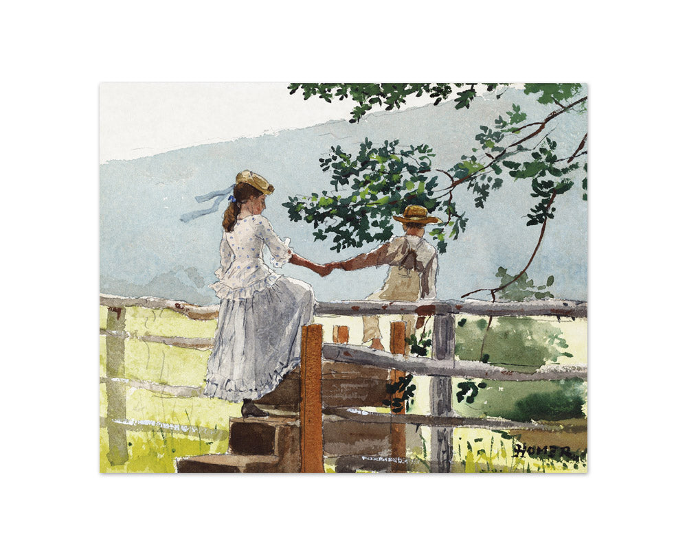 Winslow Homer - On the Stile - Compact / Full Bleed / No Frame