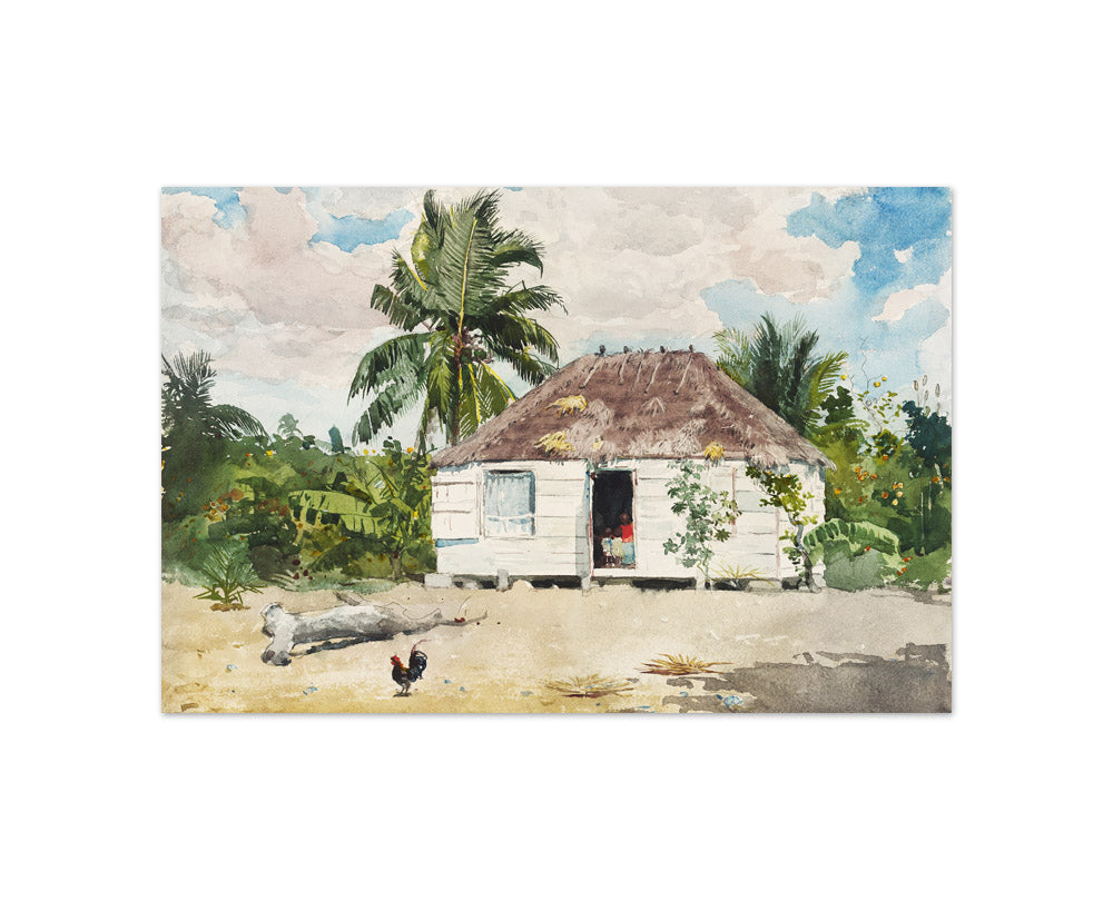 Winslow Homer - Native hut at Nassau - Compact / Full Bleed / No Frame