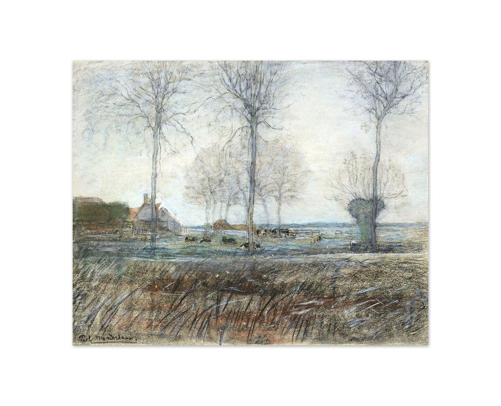 Piet Mondrian - Farm Setting, Three Tall Trees in the Foreground - Compact / Full Bleed / No Frame