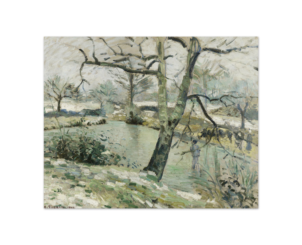 Camille Pissarro - The Montfoucault Pond, winter effect - Compact / Full Bleed / No Frame
