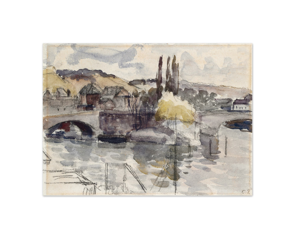 Camille Pissarro - Corneille Bridge in Rouen - Compact / Full Bleed / No Frame