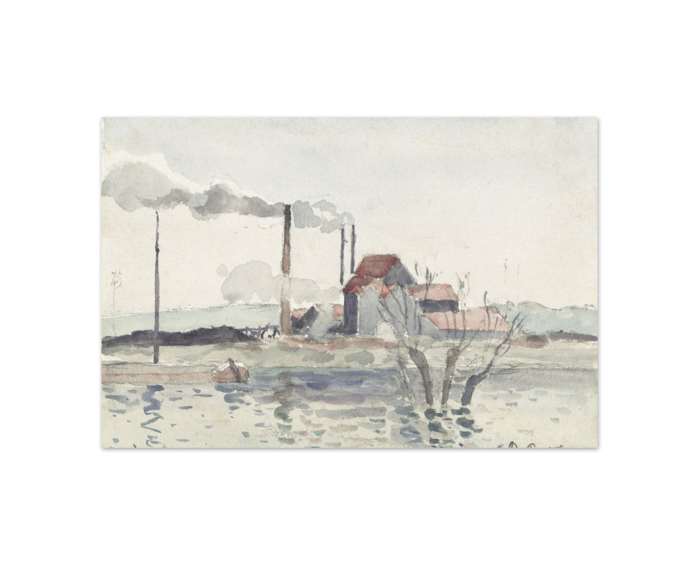 Camille Pissarro - Factory on the Oise at Pontoise - Compact / Full Bleed / No Frame