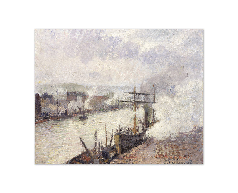 Camille Pissarro - Steamboats in the Port of Rouen - Compact / Full Bleed / No Frame