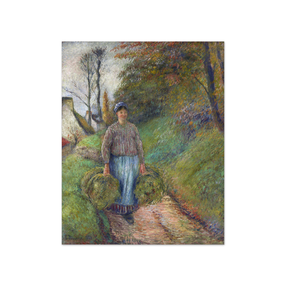Camille Pissarro - Peasant Woman Carrying Two Bundles of Hay - Compact / Full Bleed / No Frame