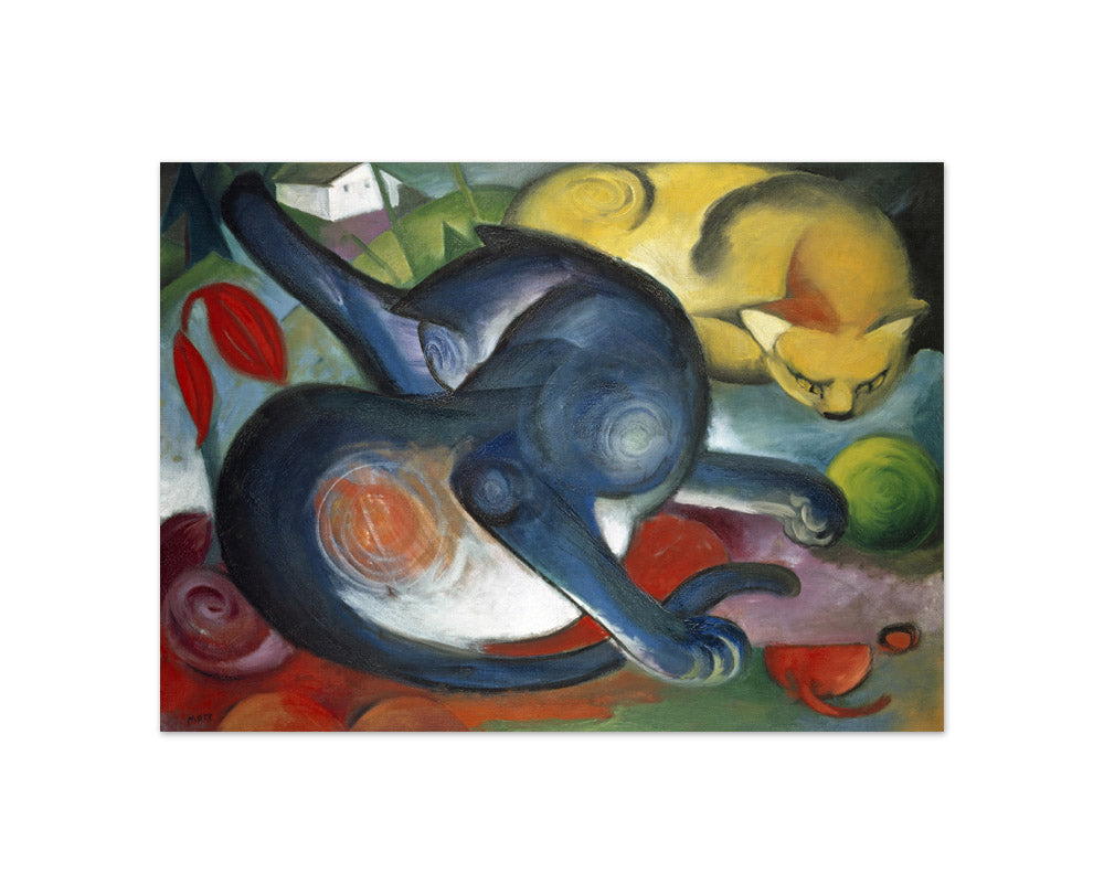 Franz Marc - Two cats, blue and yellow - Compact / Full Bleed / No Frame