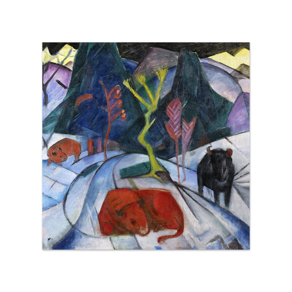 Franz Marc - Bison in winter (red bison) - Compact / Full Bleed / No Frame