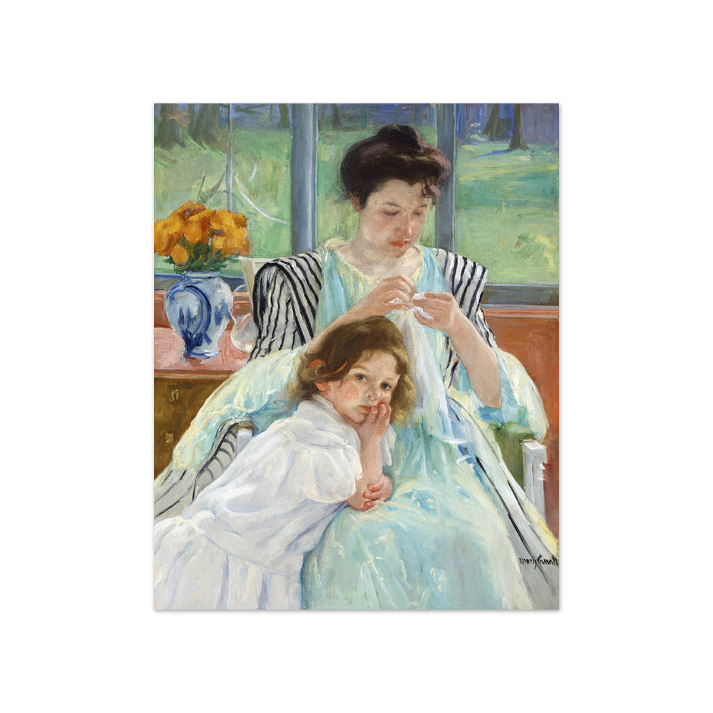 Mary Cassatt - Young Mother Sewing - Compact / Full Bleed / No Frame