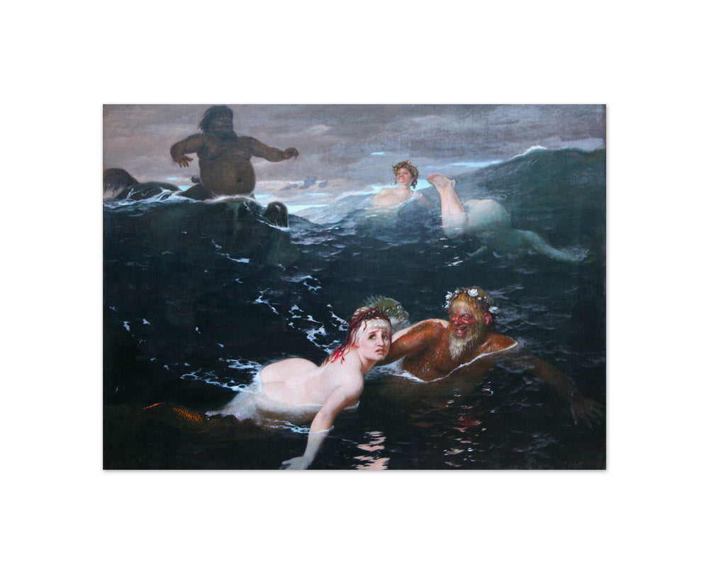 Arnold Bocklin - Playing in the Waves - Compact / Full Bleed / No Frame