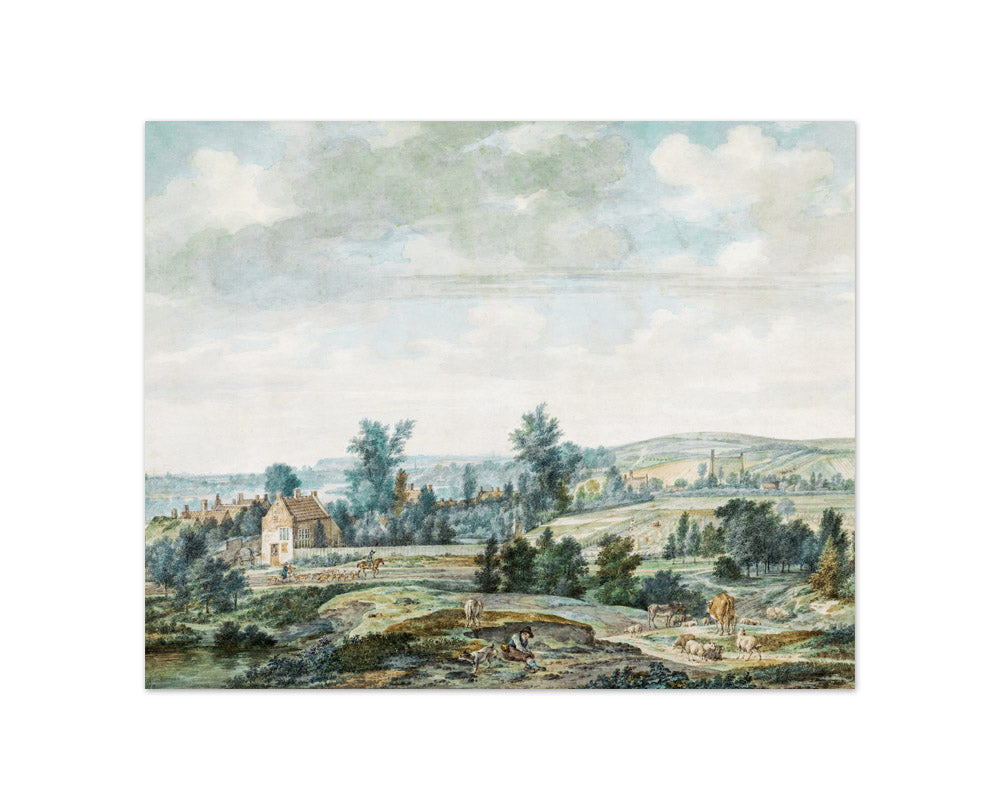Aert Schouman - View of Midnight and Animal Landscape - Compact / Full Bleed / No Frame