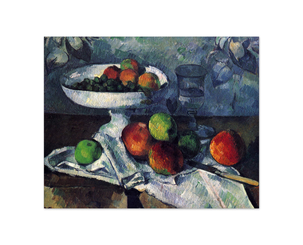 Paul Cezanne - Fruit bowl, Glass and Apples - Compact / Full Bleed / No Frame