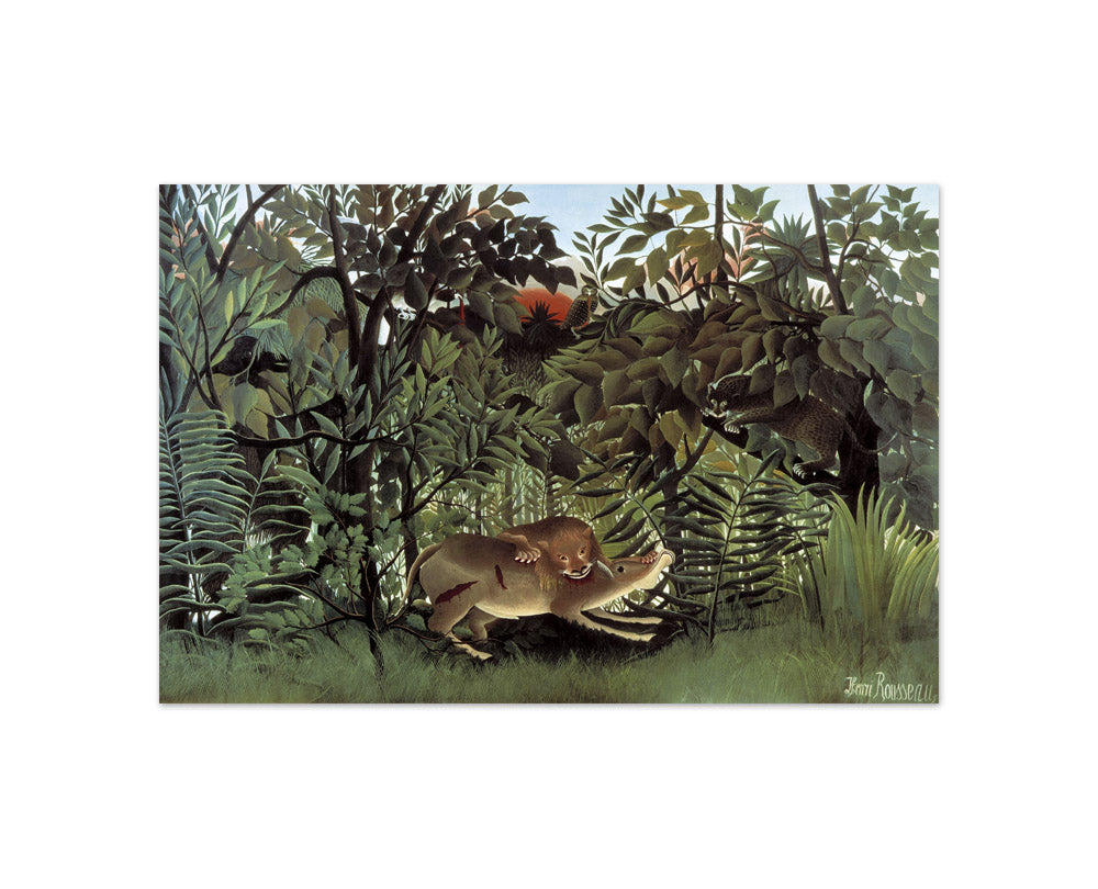 Henri Rousseau - The Hungry Lion Throws Itself on the Antelope - Compact / Full Bleed / No Frame