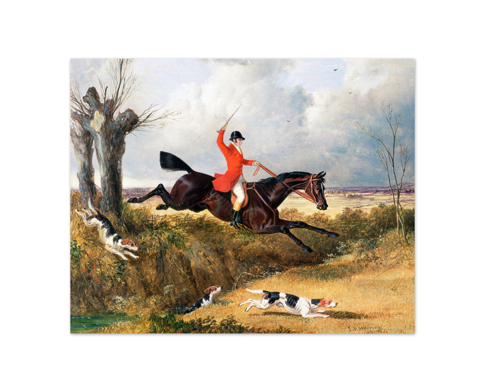 John Frederick Herring - Foxhunting: Clearing a Ditch - Compact / Full Bleed / No Frame