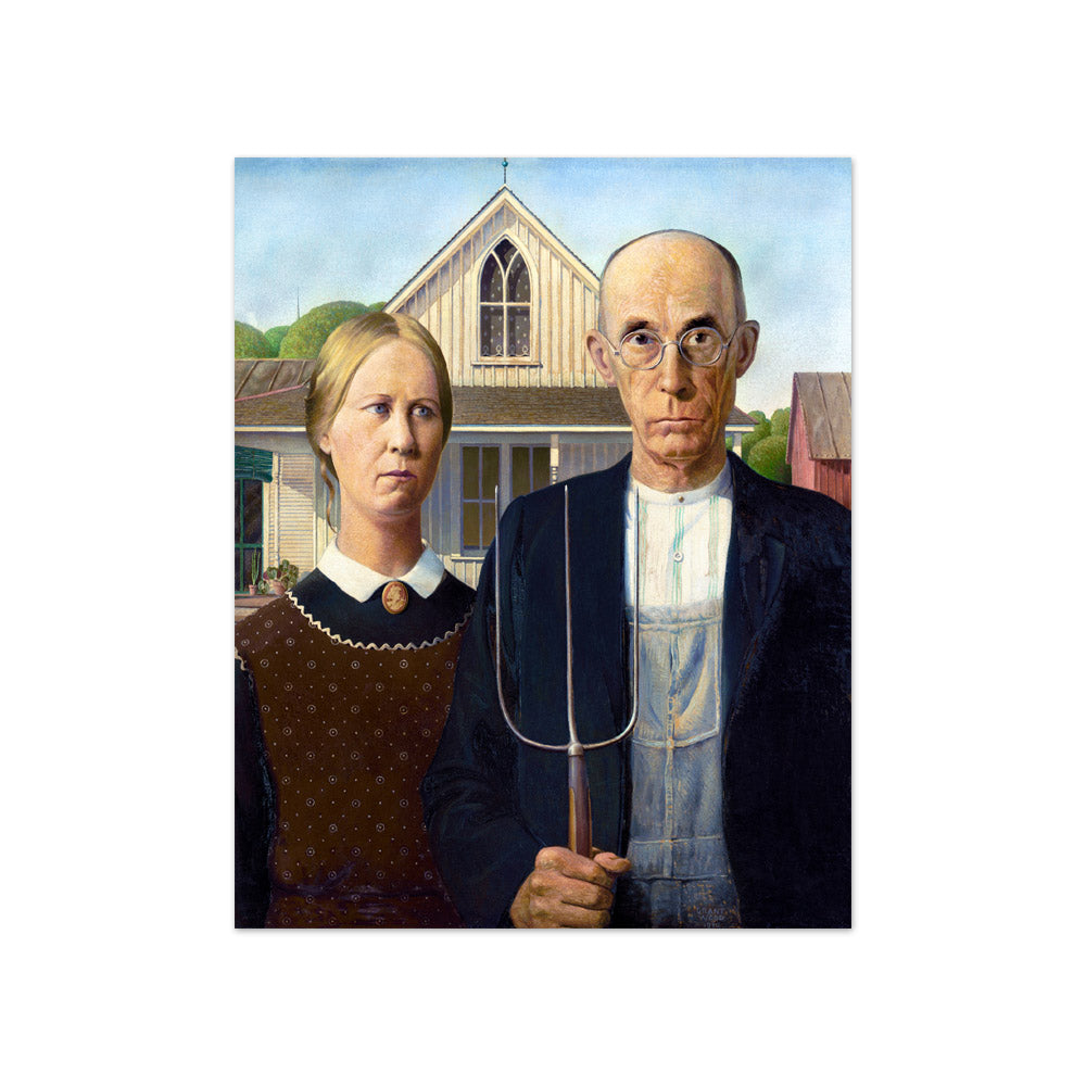Grant Wood - American Gothic - Compact / Full Bleed / No Frame