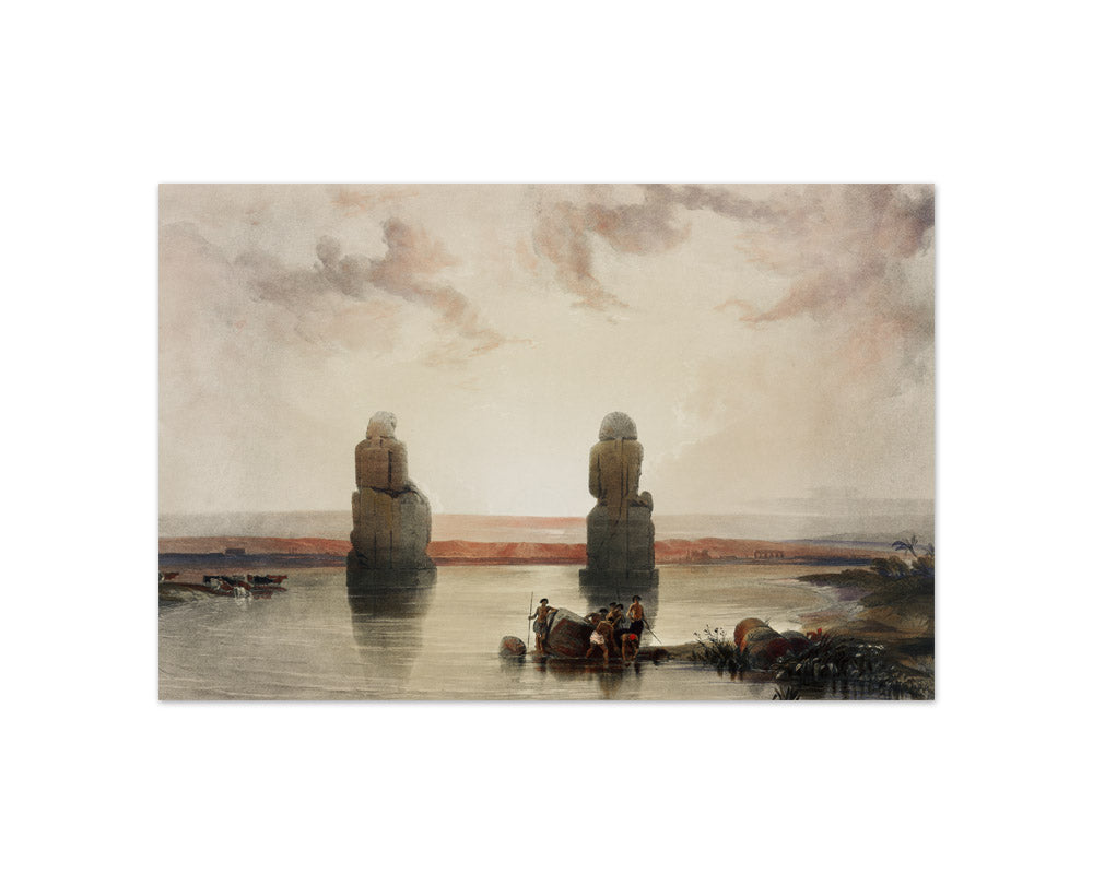 David Roberts - Statues of Memnon at Thebes during the inundation - Compact / Full Bleed / No Frame
