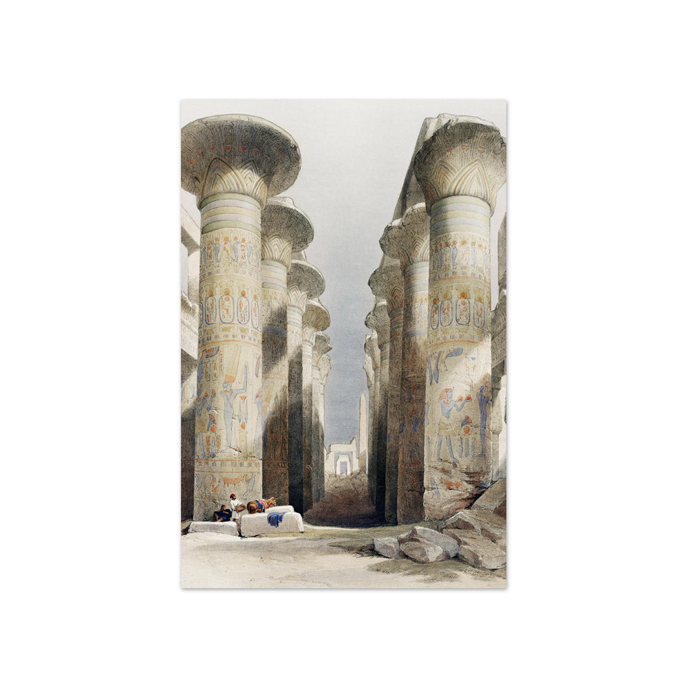 David Roberts - Great Hall at Karnak temple in Thebes - Compact / Full Bleed / No Frame
