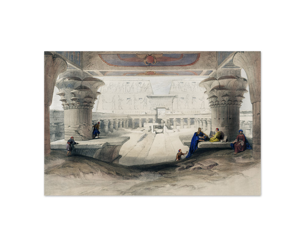 David Roberts - View from under the portico of Temple of Edfou in upper Egypt - Compact / Full Bleed / No Frame