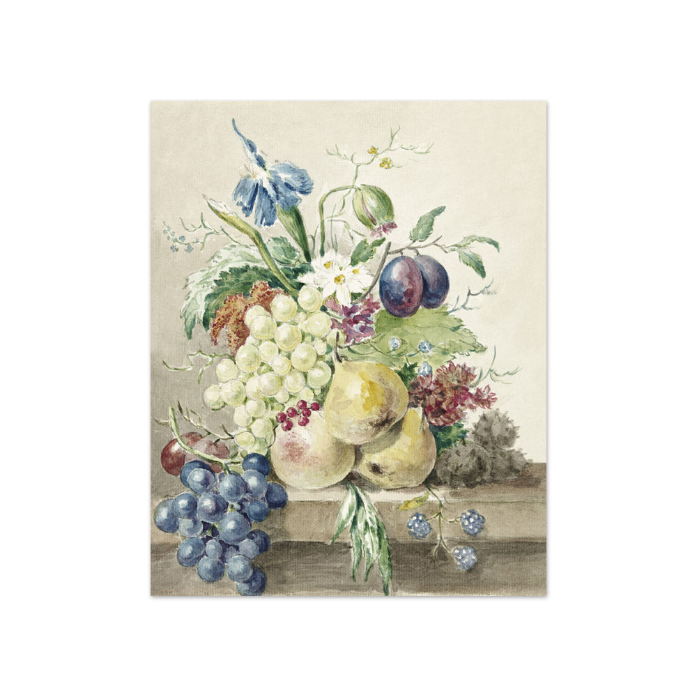 Jean Bernard - Still life of flowers and fruits - Compact / Full Bleed / No Frame