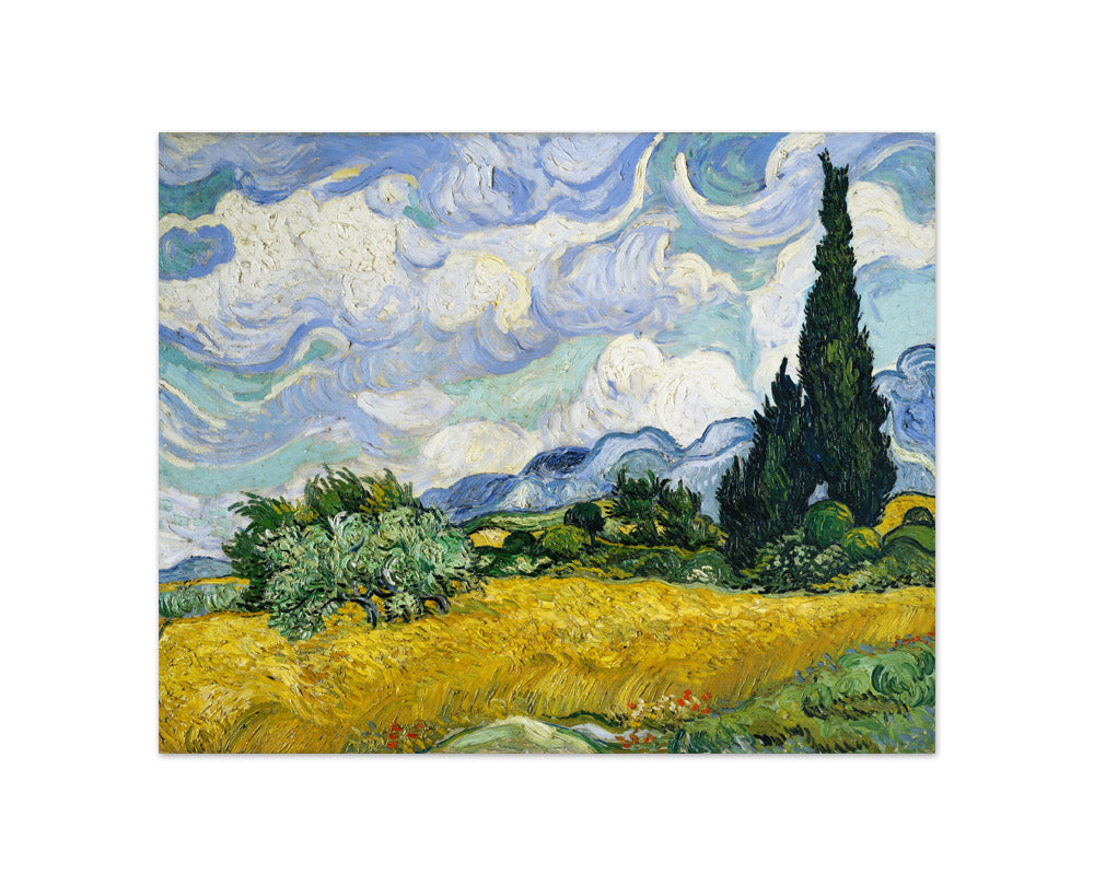 Vincent Van Gogh - Wheat Field with Cypresses - Compact / Full Bleed / No Frame
