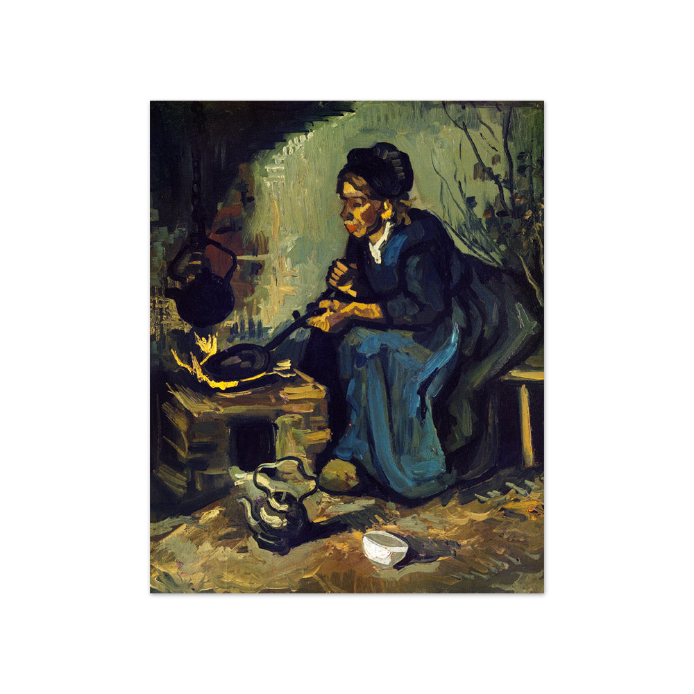 Vincent Van Gogh - Peasant Woman Cooking by a Fireplace - Compact / Full Bleed / No Frame