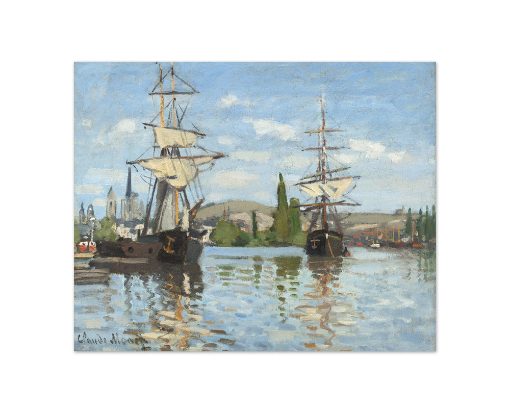Claude Monet - Ships Riding on the Seine at Rouen - Compact / Full Bleed / No Frame