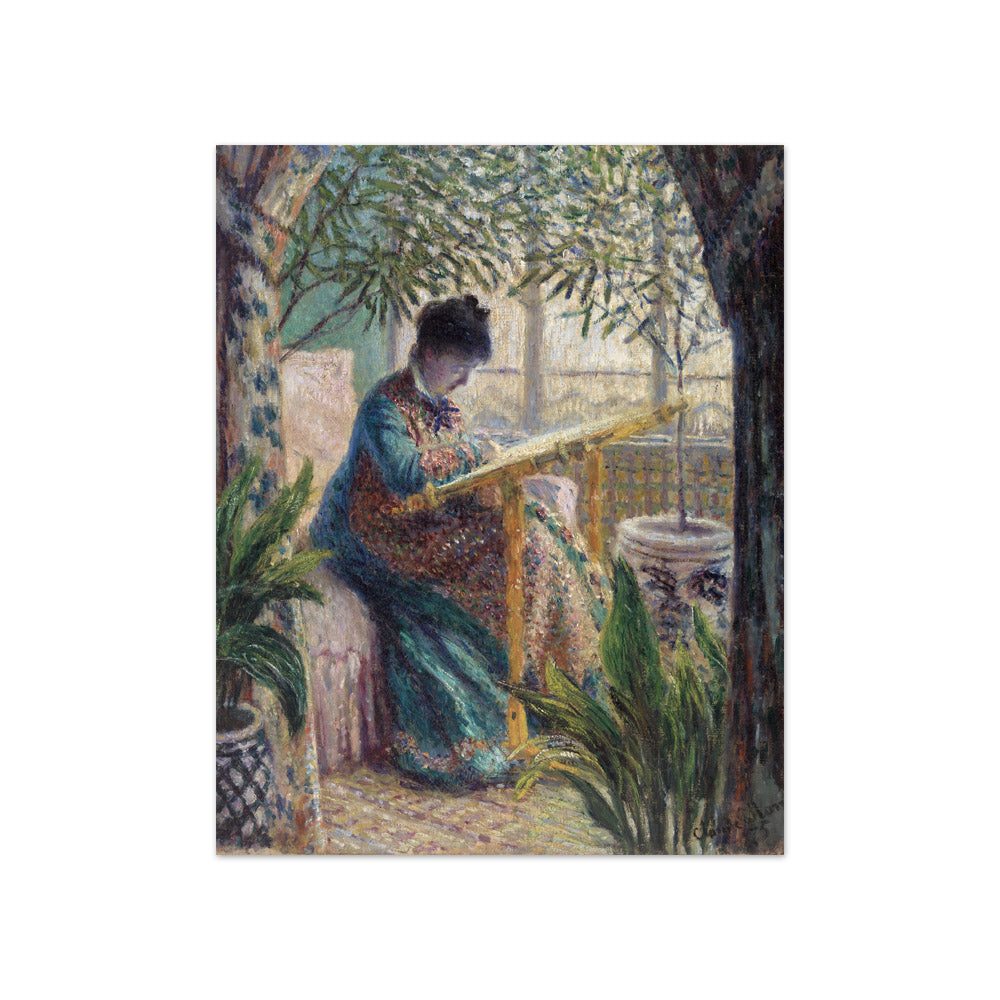 Claude Monet - Madame Monet Embroidering - Compact / Full Bleed / No Frame