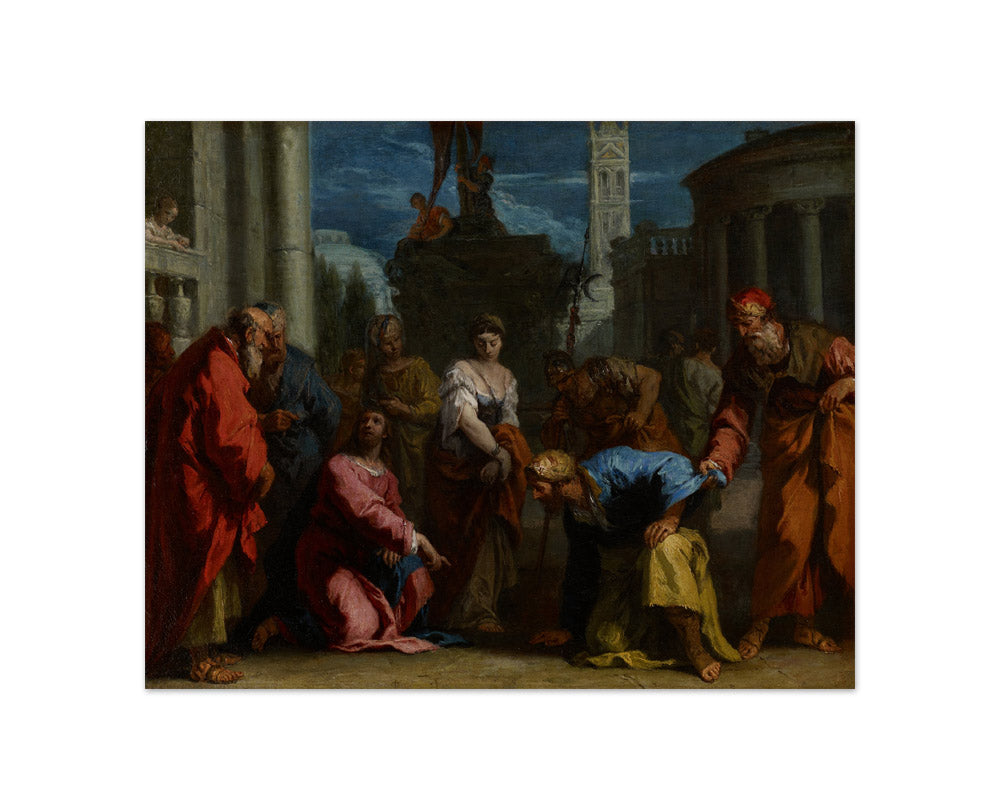 Sebastiano Ricci - Christ and the Woman Taken in Adultery - Compact / Full Bleed / No Frame