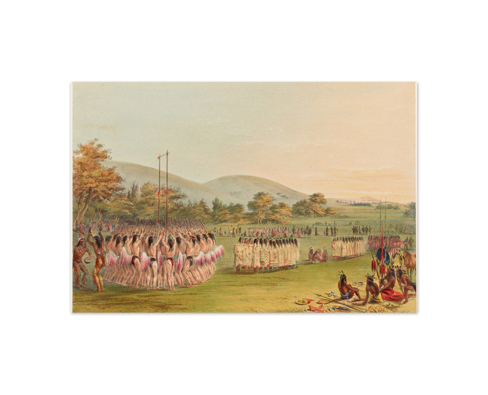 George Catlin - Ball-Play Dance - Compact / Full Bleed / No Frame