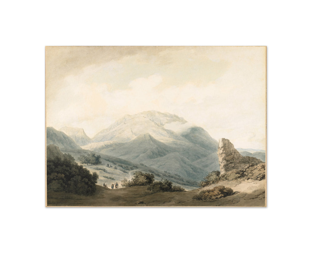 John Robert Cozens - Mount Parnassus from the Road Between Livadia and Delphi - Compact / Full Bleed / No Frame