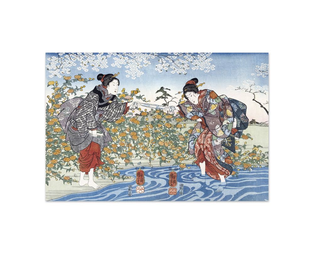 Utagawa Kuniyoshi - Japanese girls - Compact / Full Bleed / No Frame
