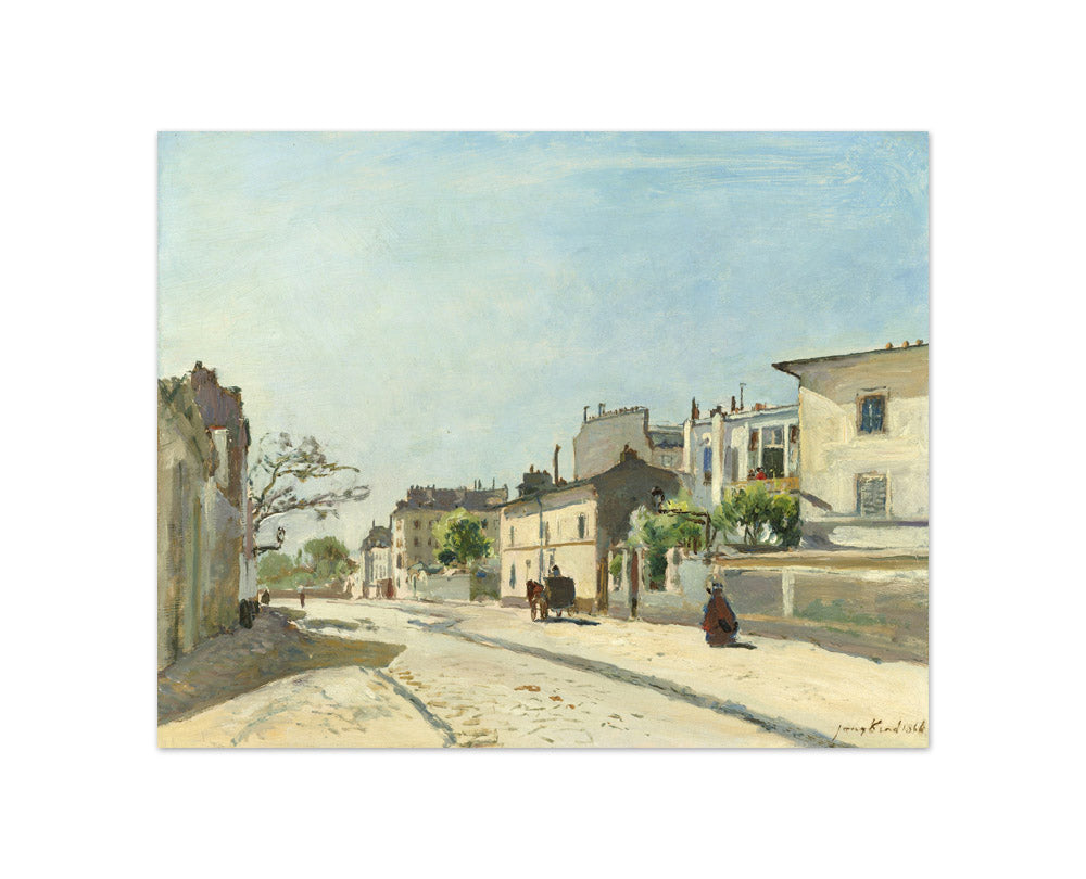 Johan Barthold Jongkind - Censier Street, Paris - Compact / Full Bleed / No Frame