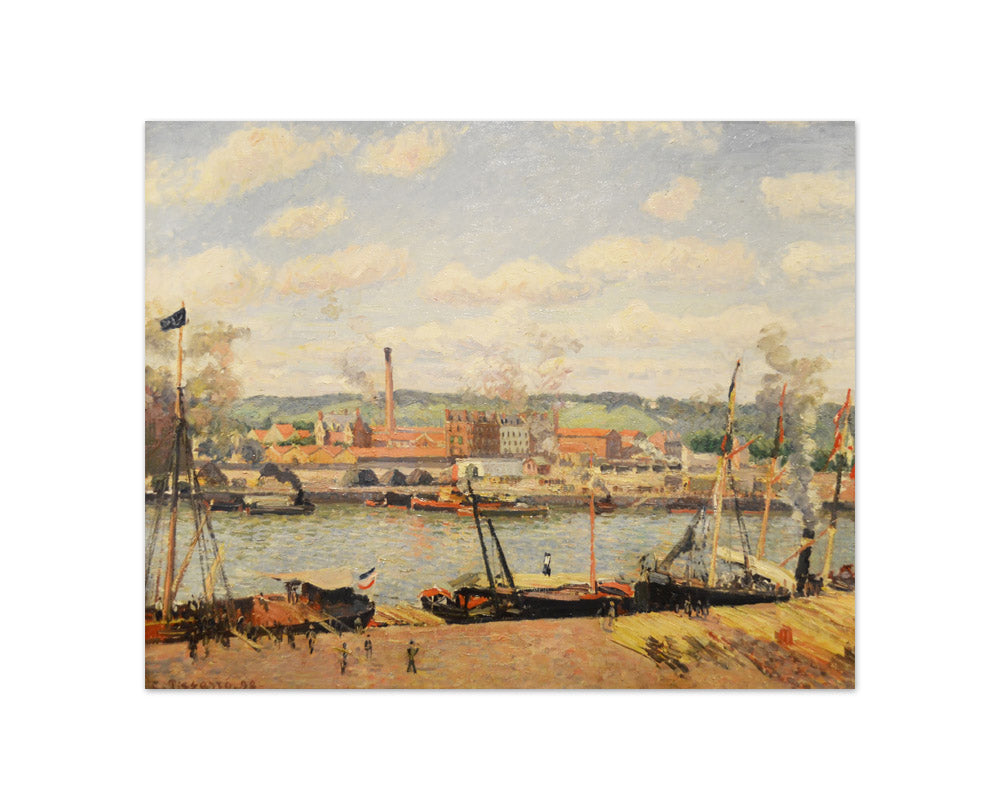 Camille Pissarro - View on the cotton mill of Oiseel near Rouen - Compact / Full Bleed / No Frame