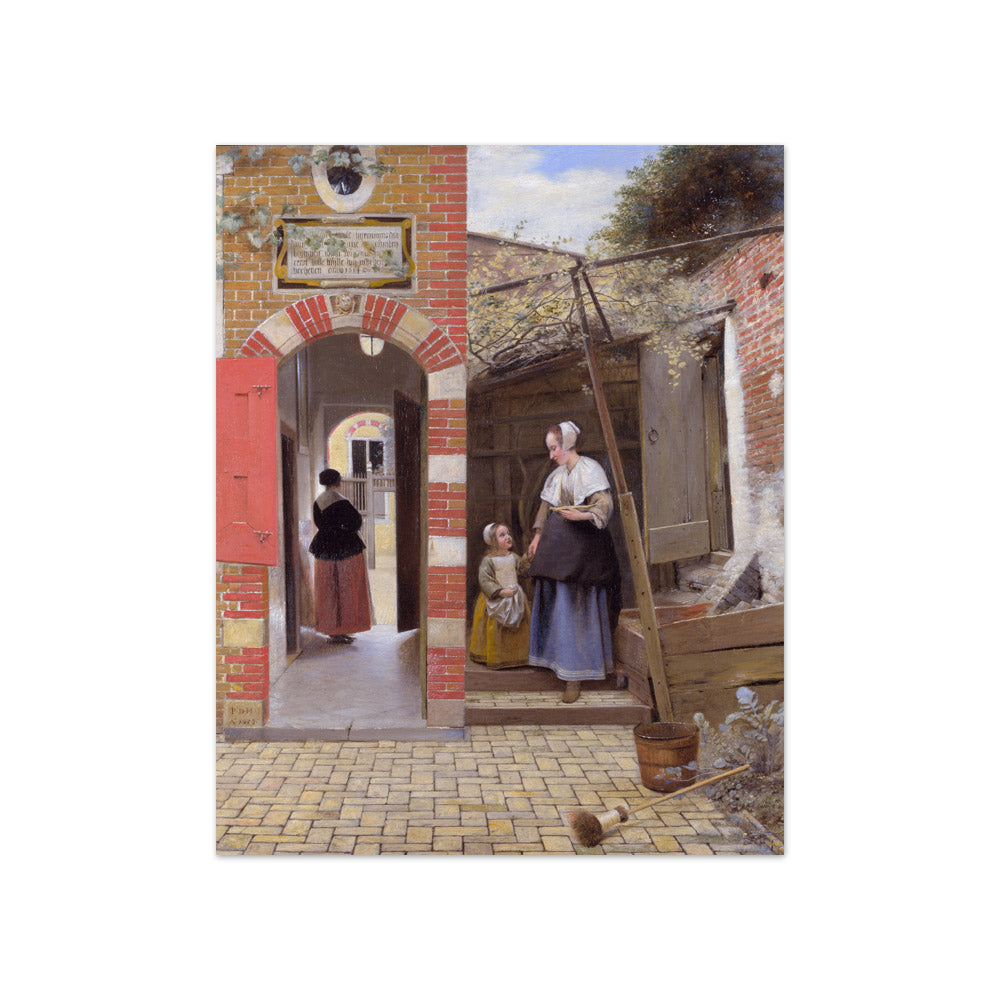 Pieter de Hooch - The Courtyard of a House in Delft - Compact / Full Bleed / No Frame