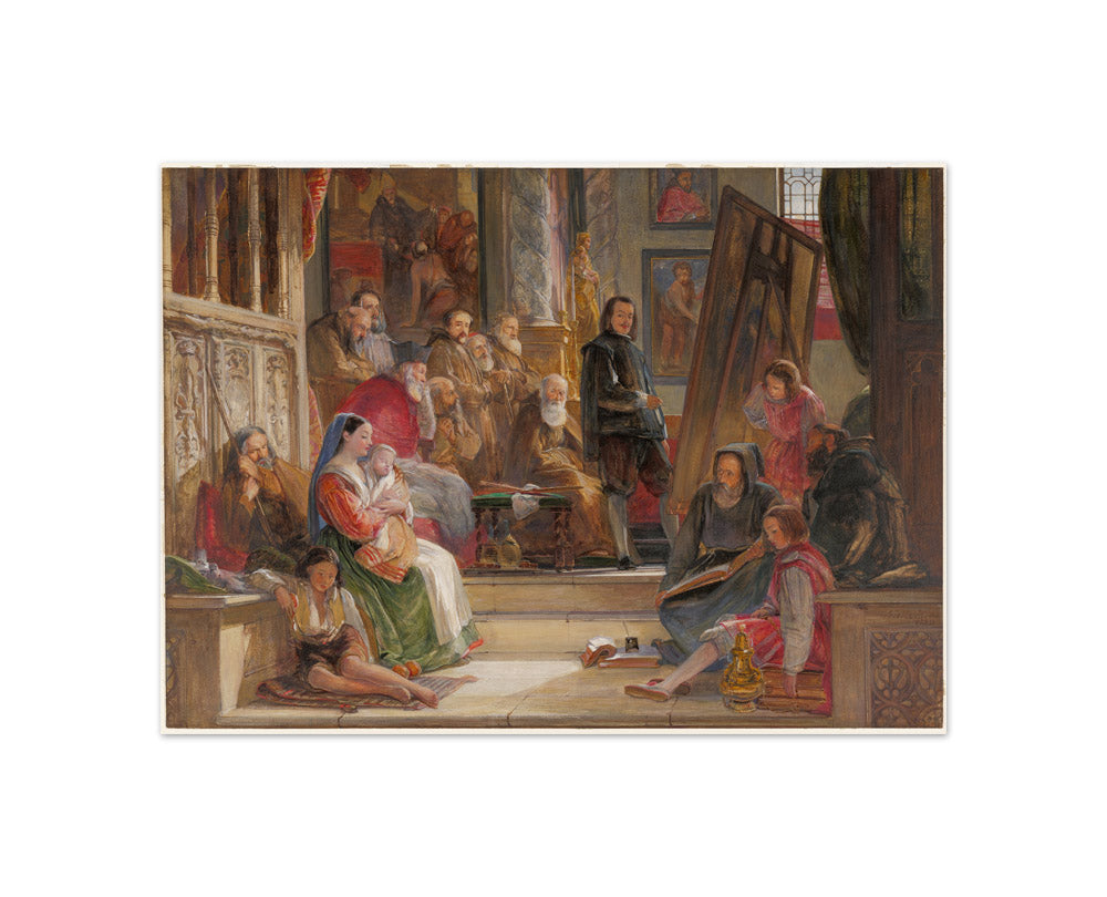 John Frederick Kensett - Murillo Painting the Virgin in the Franciscan Convent at Seville - Compact / Full Bleed / No Frame