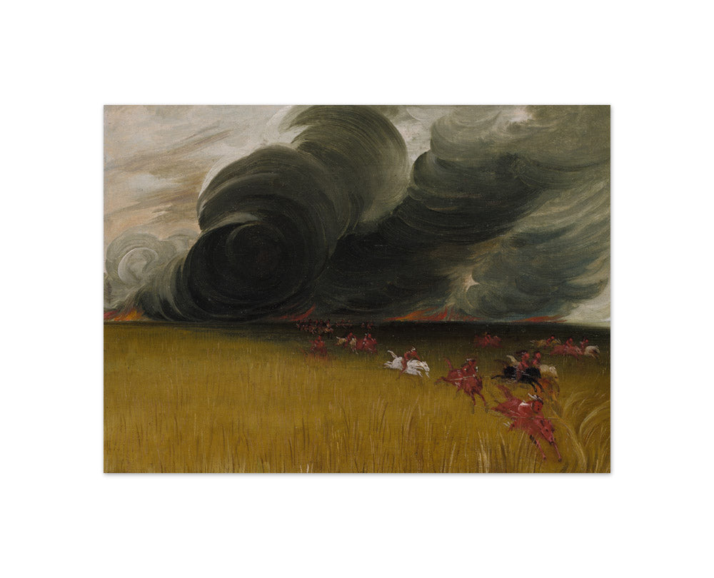 George Catlin - Prairie Meadows Burning - Compact / Full Bleed / No Frame