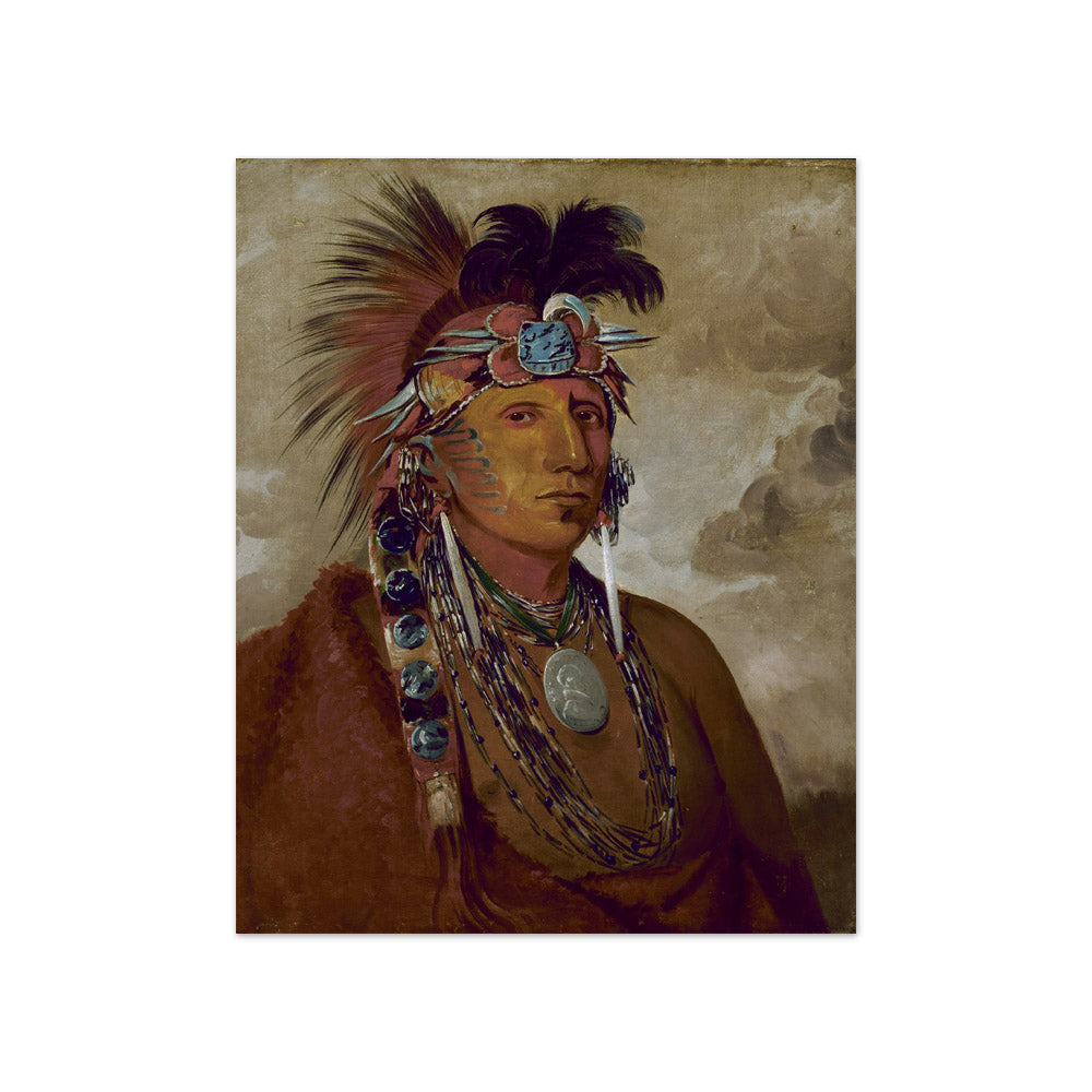 George Catlin - Shó-me-kós-see, The Wolf, a Chief - Compact / Full Bleed / No Frame