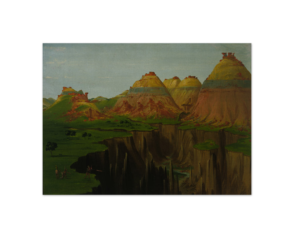 George Catlin - Brick Kilns, Clay Bluffs 1900 Miles above St. Louis - Compact / Full Bleed / No Frame