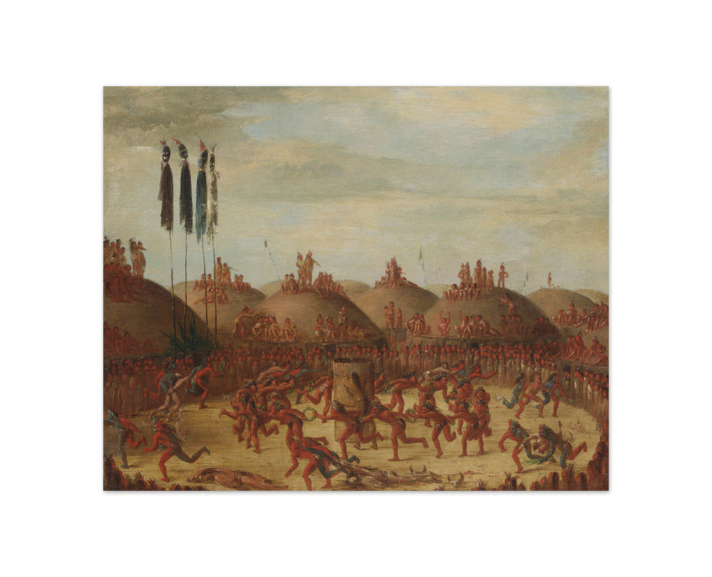 George Catlin - The Last Race, Mandan O-kee-pa Ceremony - Compact / Full Bleed / No Frame