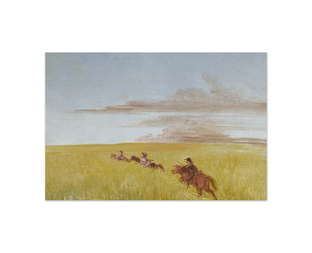 George Catlin - Bogard, Batiste, and I, Traveling through a Missouri Bottom - Compact / Full Bleed / No Frame