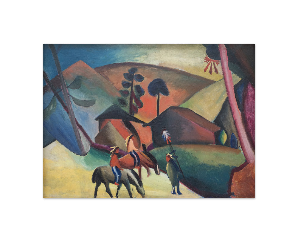August Macke - Indians on Horseback - Compact / Full Bleed / No Frame