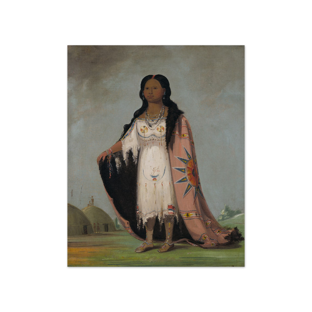 George Catlin - Pshán-shaw, Sweet-scented Grass, Twelve-year-old Daughter of Bloody Hand - Compact / Full Bleed / No Frame