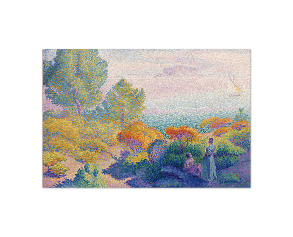 Henri-Edmond Cross - Two Women by the Shore, Mediterranean - Compact / Full Bleed / No Frame