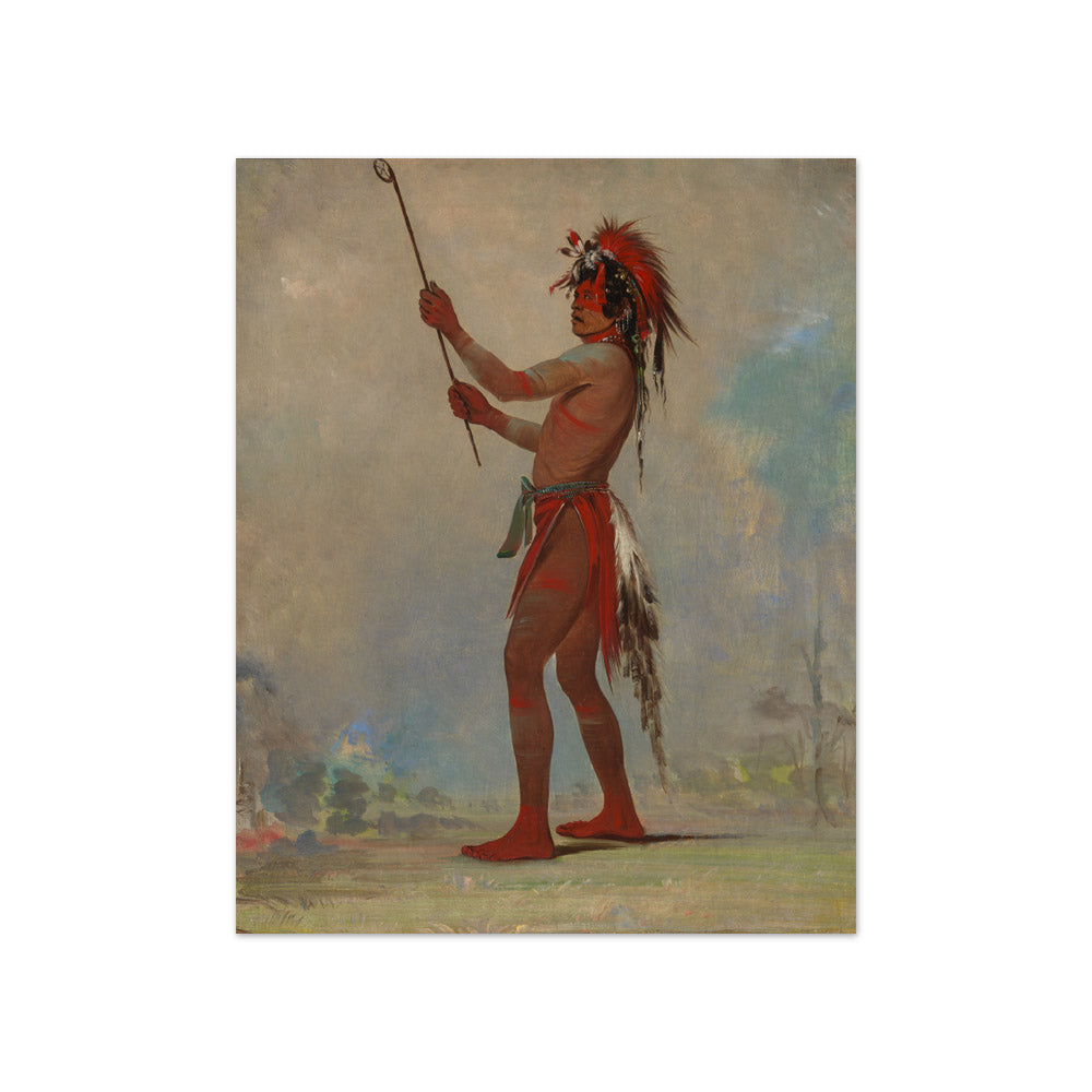 George Catlin - We-chúsh-ta-dóo-ta, Red Man, a Distinguished Ball Player - Compact / Full Bleed / No Frame
