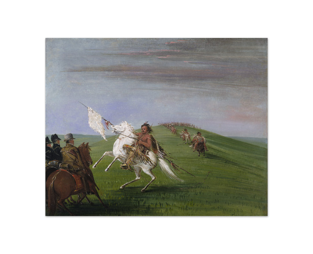 George Catlin - Comanche Meeting the Dragoons - Compact / Full Bleed / No Frame