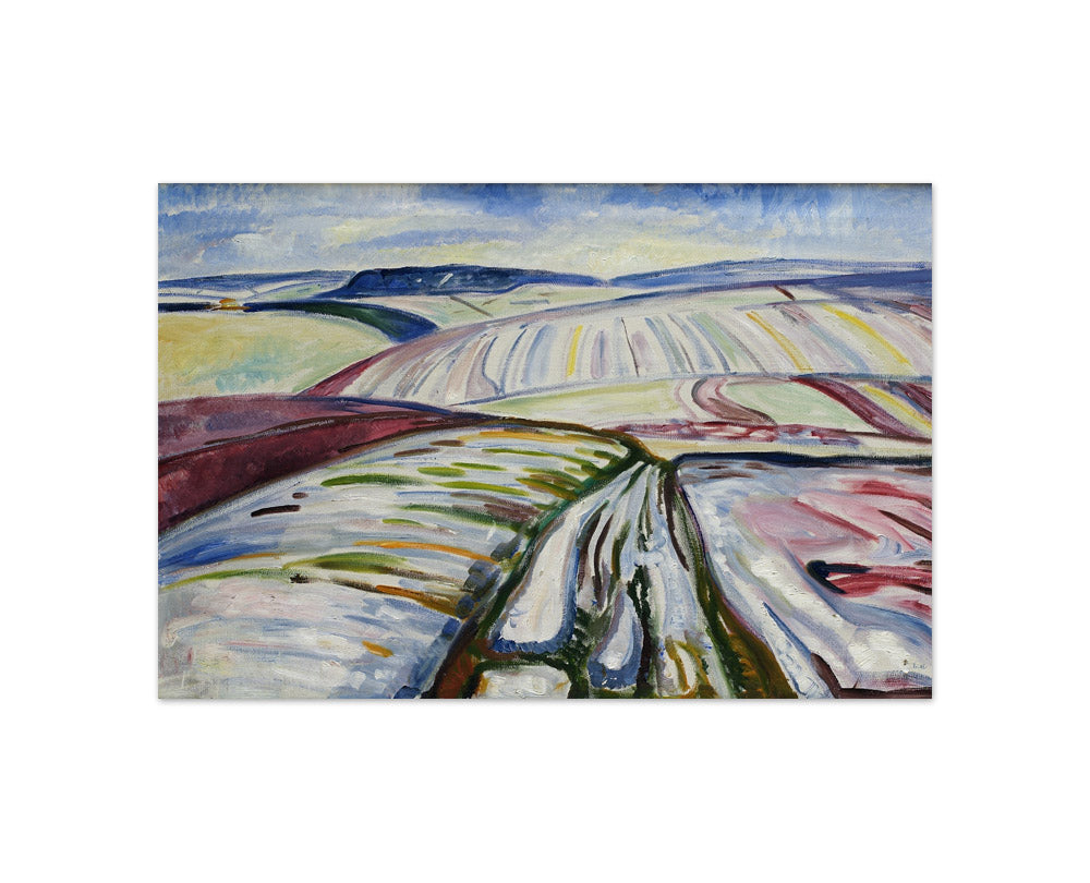 Edvard Munch - Field in Snow - Compact / Full Bleed / No Frame