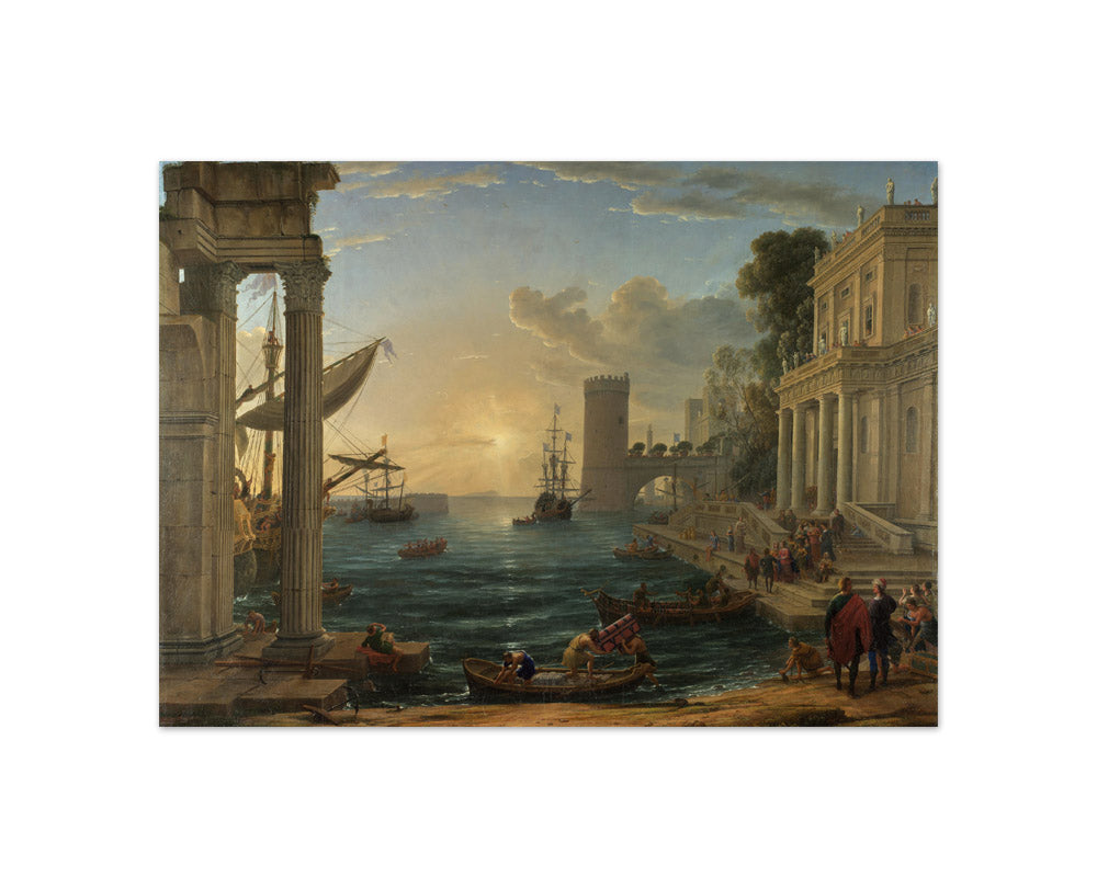 Claude Lorrain - Seaport with the Embarkation of the Queen of Sheba - Compact / Full Bleed / No Frame