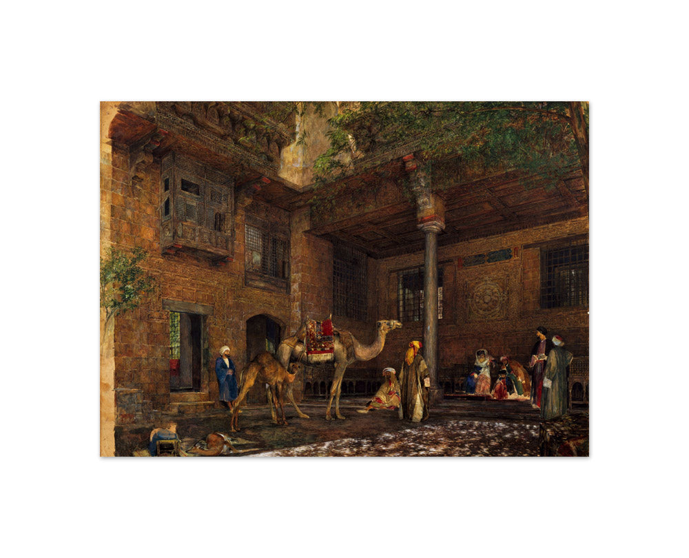 John Frederick Lewis - Courtyard of the Painter's House, Cairo - Compact / Full Bleed / No Frame