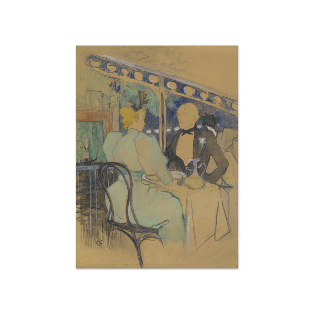 Henri de Toulouse–Lautrec - Fashionable People at Les Ambassadeurs - Compact / Full Bleed / No Frame