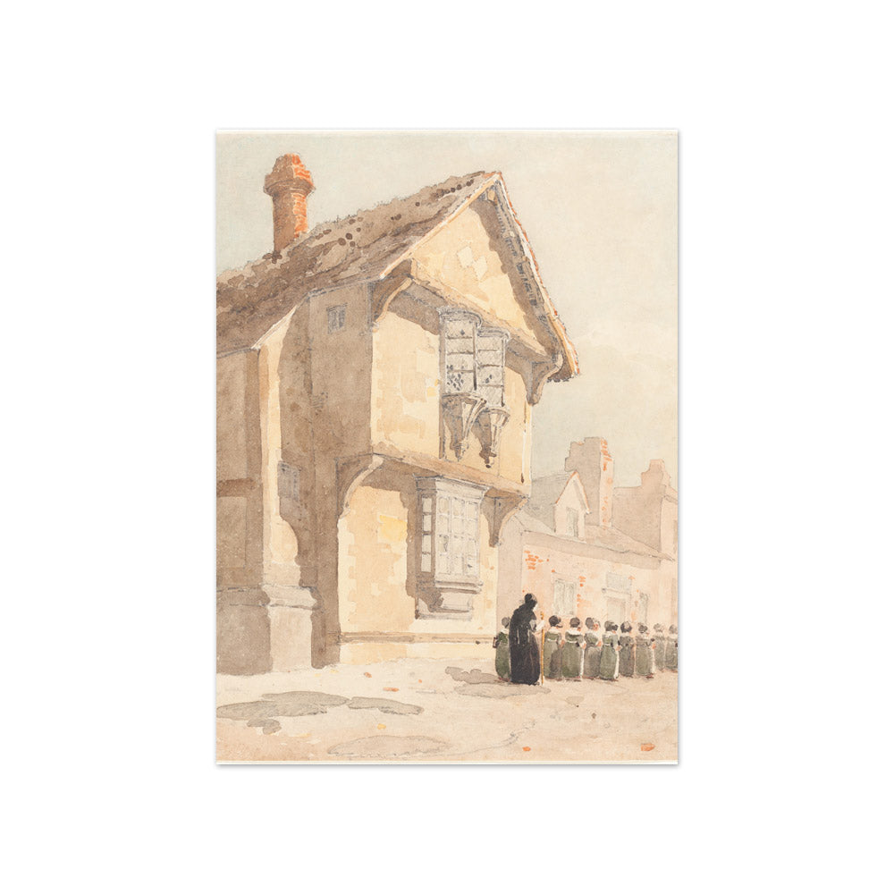 David Cox the Elder - The School Walk - Compact / Full Bleed / No Frame